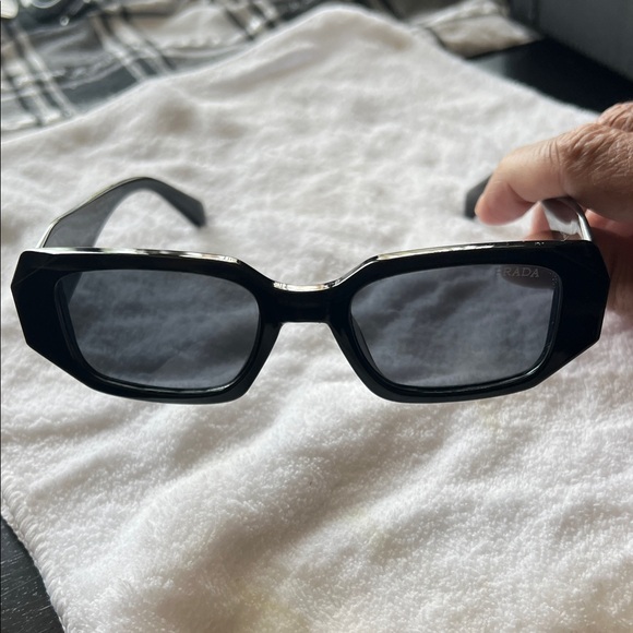 Prada Black Geometric Sunglasses - Picture 1 of 14